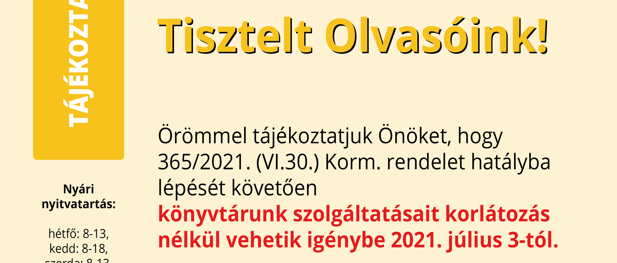 Tájékoztatás